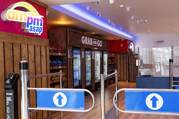 Image of Ampm frictionless store at Golden State Warriors home arena