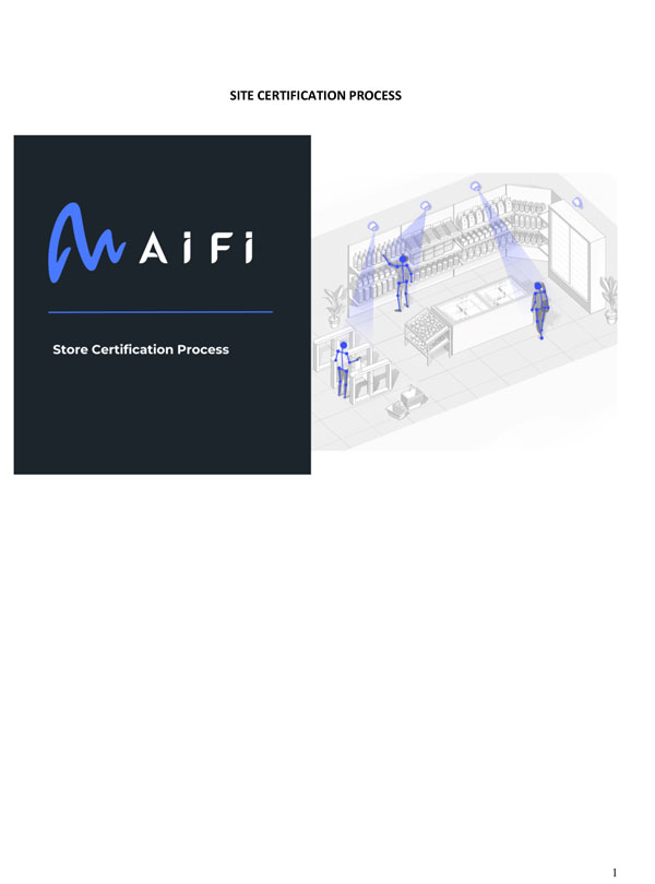 Cover photo for the AiFi Site Certification checklist